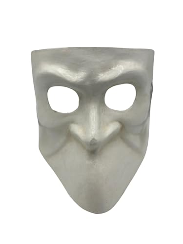 ベネチアンマスク Casanova Bianco Venetian white Bauta mask. White Casanova mask.: Buy Online
