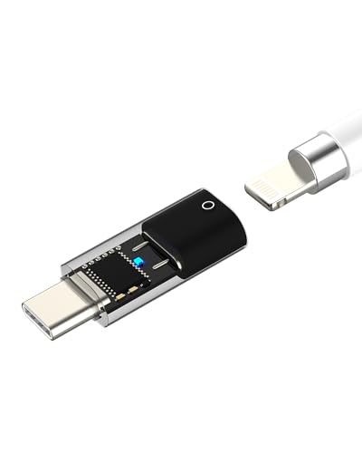 Adaptador de lápiz con carga Bluetooth y conector Lightning a USB C de iPad