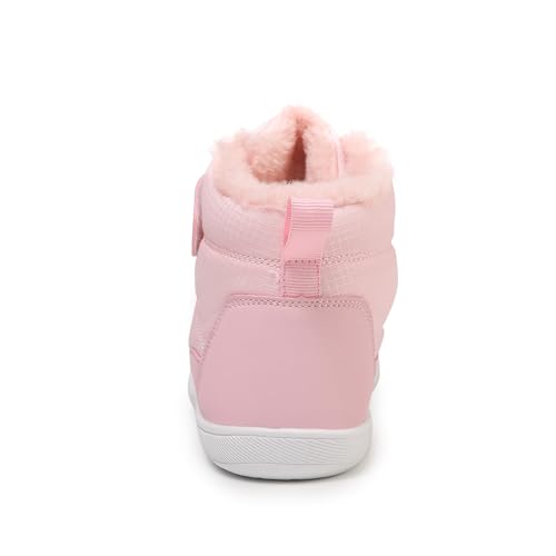 Children’s Winter Boots with Wide Toe Box Waterproof Zero Drop Sole Minimalist Barefoot Hiking Snow Boots for Girls and Boys Non-Slip Plush Lining Ankle Snow Boots for Toddler/Little Kids/Big Kids3