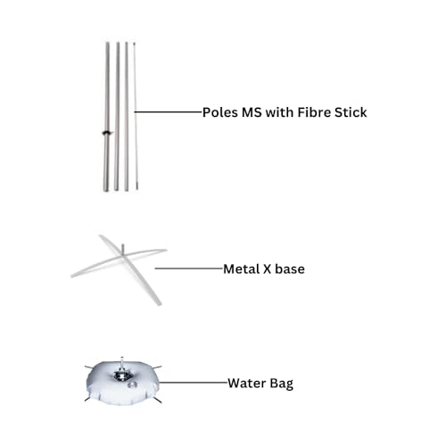 Image of The Flag Company Solid Red Color Feather Flag 8ft - Includes X-Base with Water Bag & Poles | Durable Flag for Schools, Businesses & Events
