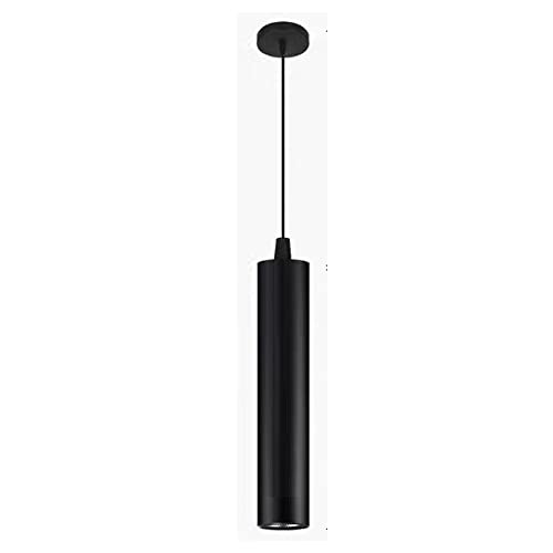 Lampe suspendue noire en alumiplafond tube 6x20cm pour un éclairage chic