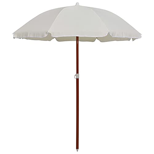 Xichuzi Sombrilla con Palo de Acero Color Arena 180 cm, Parasoles De Jardin, Sombrilla Piscina, Sombrilla Terraza Exterior, Parasol Playa, Sombrillas para Jardin - 47798