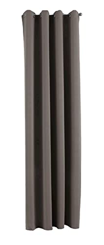 Gardinenbox Newyork 201920600 Rideau Opaque Taupe H x l 225 x 140 cm 1 pièce Rideau occultant Thermique à œillets insonorisants ÖKOTEX Protection UV Embrasses Cover