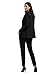 Women's 2 Piece Pant Suit Dressy Business Casual Outfits Notched Collar Blazer Professional Pantsuits Set for Work Office Black