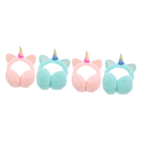 Cache-oreilles licorne en peluche d'hiver pour filles Healvian