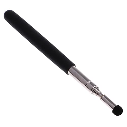 Tiuimk 1 Meter Long Felt Tip Pointer - 12mm Black, Retractable & Extendable Teaching Aid for Whiteboard