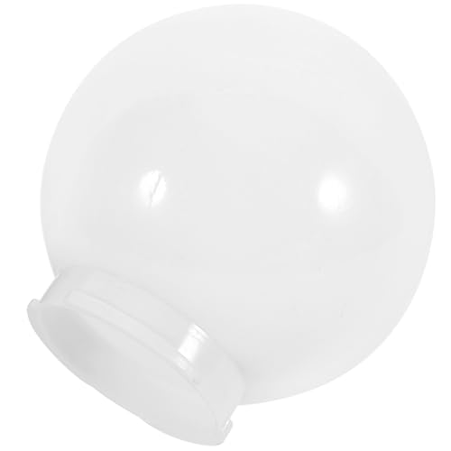 ULDIGI Abat-Jour Sphérique en Acrylique Blanc Laitueux pour Luminaire Globe Extérieur Diamètre 15 CM Pince 8 CM Adapté pour Applique Murale et Lampadaire