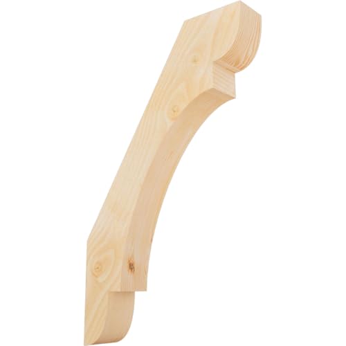 Ekena Millwork BRC04X20X32OLY00RDF 4"W x 20"D x 32"H Olympic Rough Sawn Knee Brace, Douglas Fir