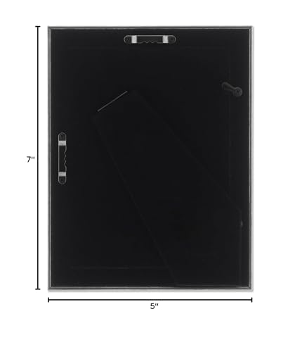 Image of Lawrence Frames Sutter Burnished Picture Frame, Silver, 5x7