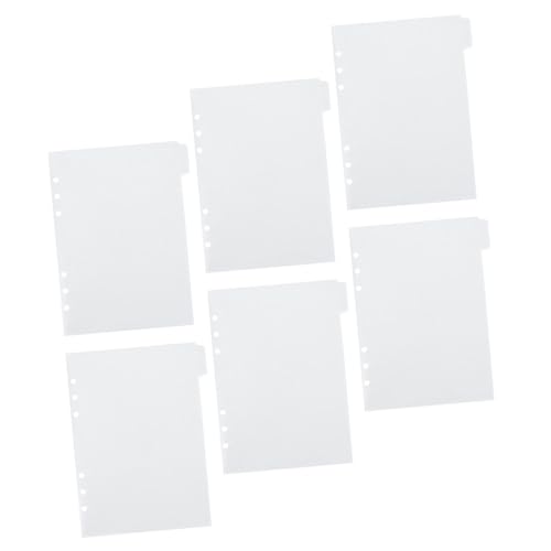 GARIOUANS 6枚 磨砂活?? 入り予算バインダーポケット 軽量携帯可能 ルーズリーフ対応 透明素材 家計簿整理用 書類収納便利