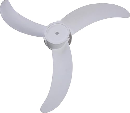 Image of 16-Inch 400mm Fan Blade | Durable Plastic Leaf with 8mm Center Hole | Durable Blade, Compatible with Table, Wall & Pedestal Fans (White - Pack of 1)