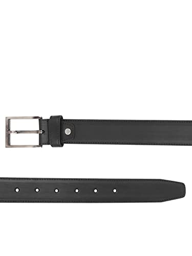 Image of UrbanMark Heavy Duty Faux Leather Black Formal Belt For Men