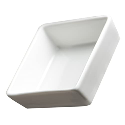 KONTONTY Sauce Seasoning Dish Dip Dishes Small Ramekins Seasoning Plates Small Bowls Dip Cups Gold Sauce Dip Bowls Fun Dip Tagine Cooking Pot Sauce Bowls Dinner Dipping Bowls Ceramics White