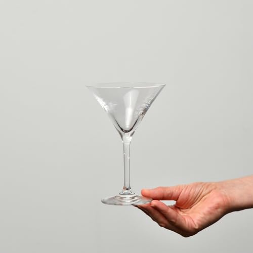 Foto von Krosno Martini-Gläser Cocktailgläser | Set von 6 | 240 ML | Avant Garde Kollektion | Perfekt für Zuhause, Restaurants und Partys | Spülmaschinenfest