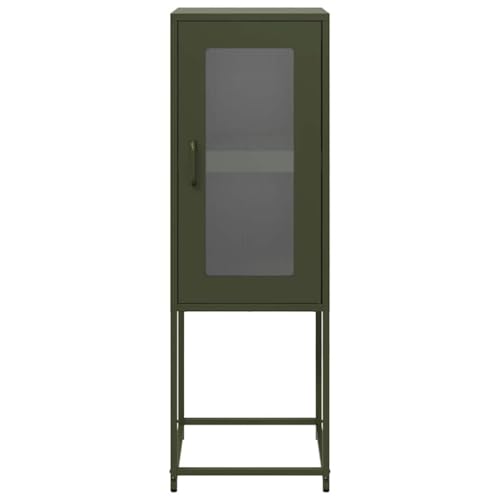 Buffet vert olive moderne de 107 cm de haut pour optimiser les petits espaces - 7