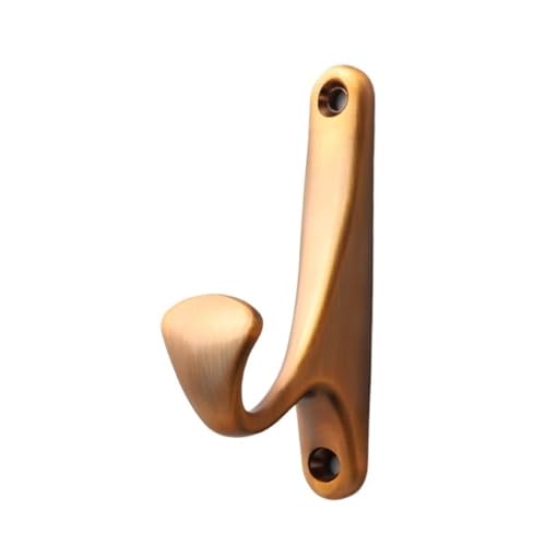 Perchero de pared Hardware percha for bata de armario gancho de aleación de Zinc gancho de Metal dorado negro Simple decoración del hogar gancho for abrigo porche sala de estar Ganchos de pared(Bruin)