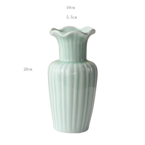 Vase en céramique blanc de table pour buffet et salon moderne