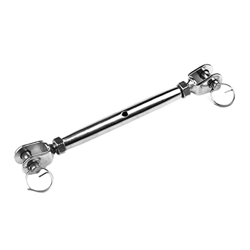JECOMPRIS Stainless Steel Turnbuckle Heavy Duty Jaw for Wire Rope Tensioner for Industrial Use Easy to Use Lightweight Design