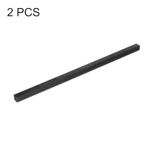 Image of uxcell Steel Gear Rack, 2 Pcs 1.5Mod 500mm x 20mm x 20mm Total 3.3 ft Heavy Duty Straight Linear Spur Rack for Machines Automotive