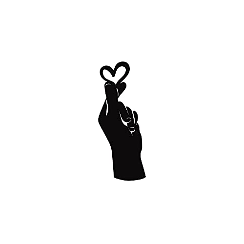 Image of eCraftIndia Korean Finger Heart Wooden Wall Decor for Living Room Bedroom Home Wall Decor Item Wall Art for Home Decor Valentine Gift for Girlfriend Boyfriend Husband Wife Her Him Valentine Decoration