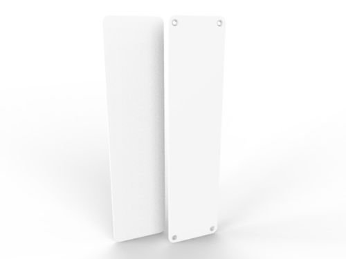 Door Push Finger Plate Protector Acrylic Panel with Screw Holes (300x75mm, Frosted White)