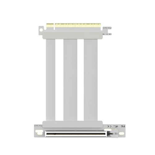 Image of GLOTRENDS 100mm PCIe 5.0 Riser Cable for RTX5090 RTX4090 RX9070 RX7900, Compatible with PCIe 5.0 /4.0 GPUs, 90 Degree Right Angle for Vertical GPU Mount