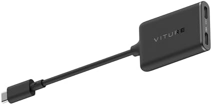 VITURE USB- C XR Charging Adapter for USB-C iPhone, Enabling Multi-Screen, Enhanced 3DoF, Spatial 3D, VR Video Features, Fits iPhone 17/16/15, Charge and Play for Other Devices