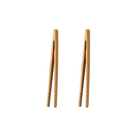 I-MART Toaster Tongs, 7 Inches Bamboo Tongs for Cooking Toast Kitchen (2 Pcs) Cover