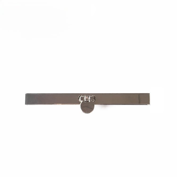 Purse Frames 5PCS 11 cm / 4.3 inch Metal Straight Channel Wallet Frame Diva Wallet Clasp (with Screws) (Silver)
