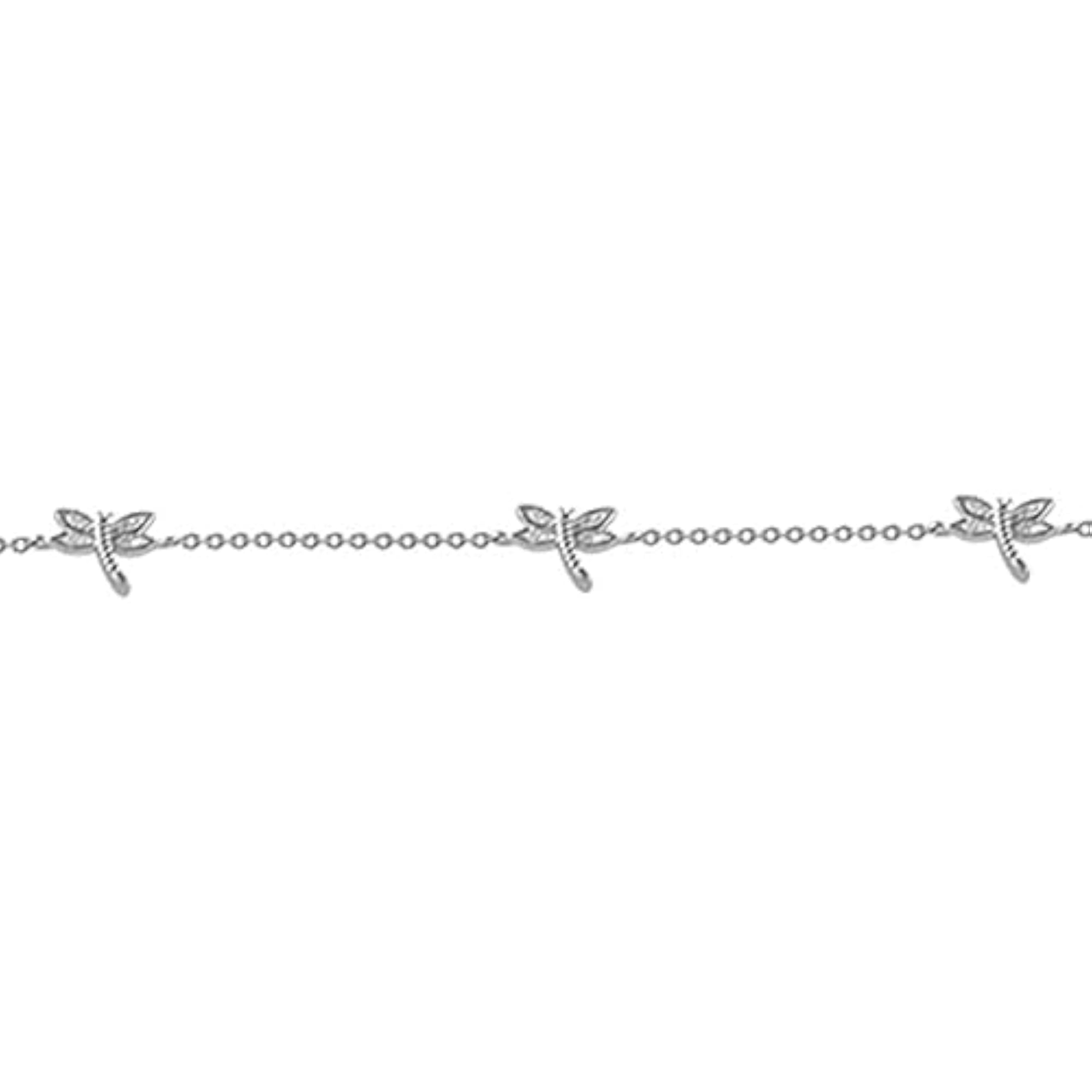 Women's 925 Sterling Silver Aeris Dragonfly Link Bracelet