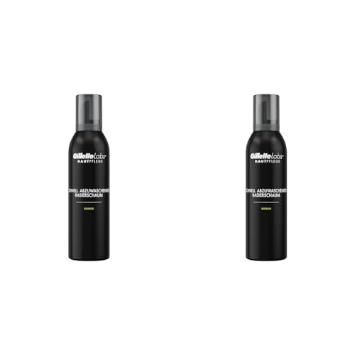 Gillette Labs Bartpflege Rasierschaum Männer (240 ml), Hautpflege durch Schutz und Kühlung der Haut, Geschenk für Männer (Packung mit 2)