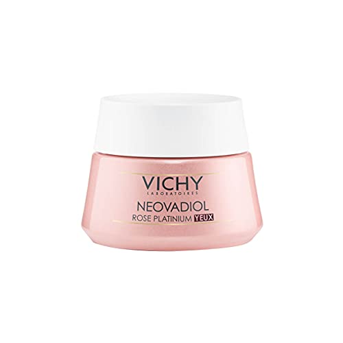Vichy Crema Contorno De Ojos, Para Pieles Maduras y Apagadas, Alisa las Arrugas, Reduce Párpados Hinchados, Formulado con Cafeína y Calcio Fortificante, Neovadiol Rose Platinium, 15ml