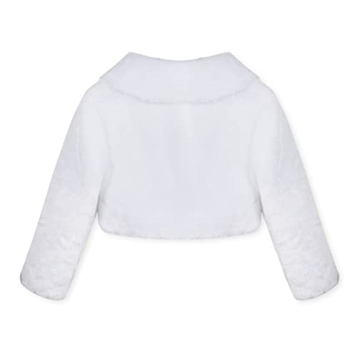 Hedmy Kids Girls Faux Fur Wraps Shawl Coat Flower Wedding Bridesmaid Birthday Party Princess Shrugs Capes2