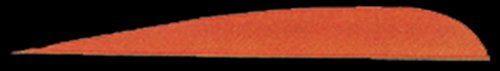 TRUEFLIGHT Feathers PARABOLIC Solid Color 4 RW Orange 100/PK.