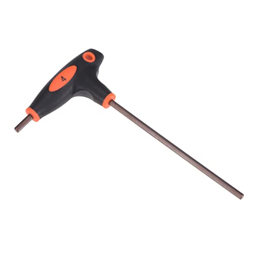 sourcing map 4 mm Innensechskantschlüssel T-Griff Doppelendschlüssel, metrisch S2 Stahl