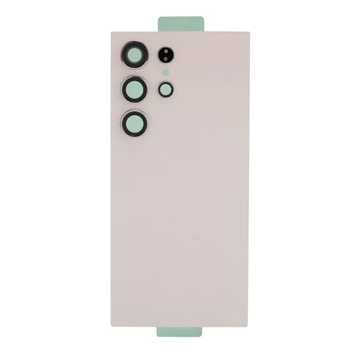 Verre arrière de remplacement pour S24 Ultra 5G blanc avec bande objectif photo