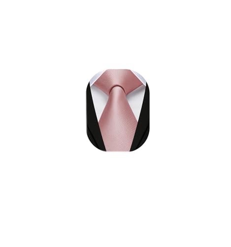 Image of Enlision Ties for Men Solid Color 3.35 inch Formal Business Necktie Classic Satin Mens Wedding Party Ties