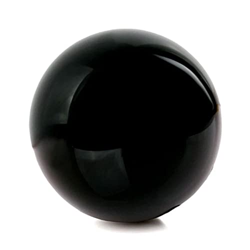Whyzb Crystal Ball 40mm/50mm Crystal Ball Black Obsidian Sphere Crystal Ball Stone Decor Feng Shui Natural Quartz Sphere Decorative Balls (Size : 50mm)
