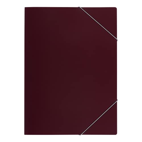 Chemise à rabats plastique Elba lot de 10 classeurs souples bordeaux A4