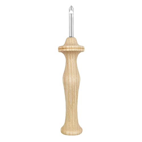 Embroidery Punch Needle Tool Thread with Big Eye - Adjustable Punch Needle Yarn for Craft Needlework - Wooden Handle Ultra Punch Needles #10 - 1/4" - Punching Needle Hooking Tool for Any Embroidery