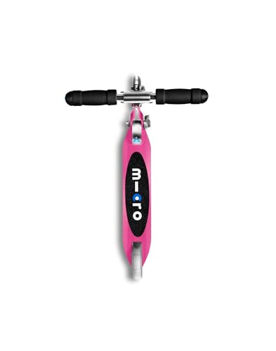 Image of Micro Kickboard Sprite 2-Wheel Foldable LED Scooter, Ages 6+, Up to 220lbs | Compact Foldable Design, Adjustable T-Bar, Motion-Activated LED PU Wheels, Rear Brake, Swiss-Engineered.