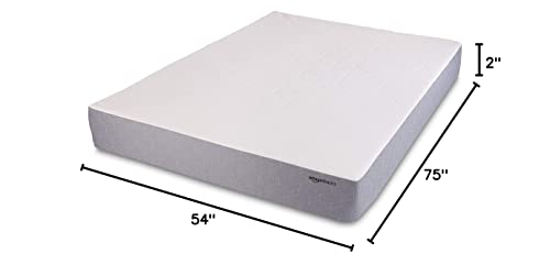 Amazon Basics Cooling Gel Memory Foam Mattress, Medium-Firm, Certipur-Us Certified, 10 Inch, Full Size, White/Gray #TOP5