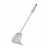 MotiveTech Rastrillo de 7 Púas Multifuncional Rastrillo para Almejas Antioxidante Herramienta para Recolección de Moluscos para Mariscadores, Playa , 70CM , 7-Dientes