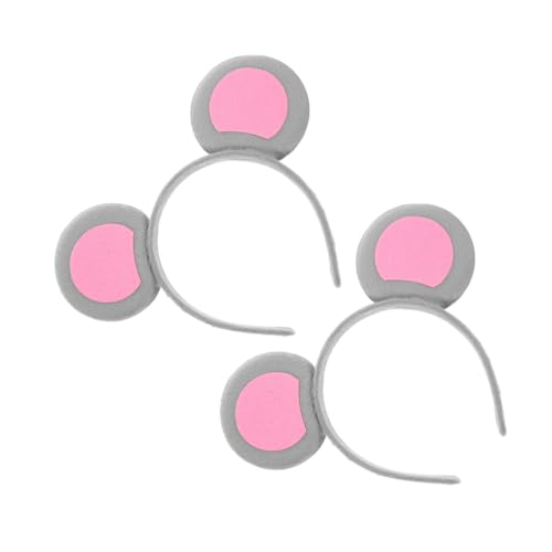 Happyyami Cartoon Mouse Headband Adorable Grey Mouse Ears for Halloween Party Masquerade