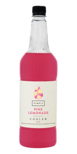 Simply Pink Lemonade Cooler, Suitable for Vegans, Beverage Syrup for Cocktails, Mocktails & Lemonades (1 Litre)