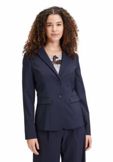 Betty Barclay Women's Long Sleeve Short Blazer, Blue, 20