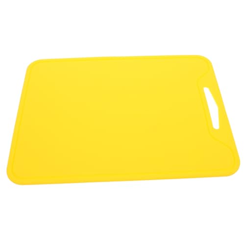 LOEFLIFA 抗菌双面キッチンカッティングマット 便携可折りたたみ硅?製まな板 家用フルーツ野菜対応 耐摩耗 割れにくい滑らか表面イエロー