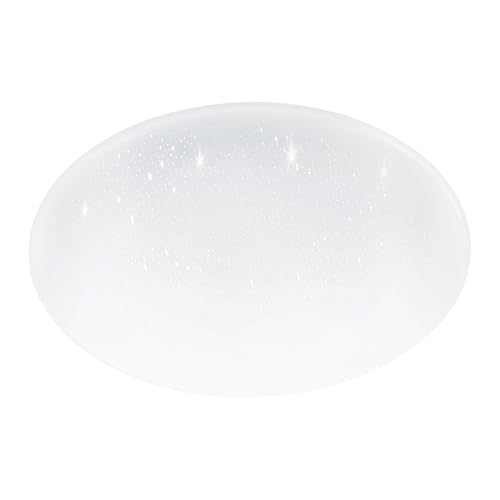 Grand plafonnier LED Eglo Igroka ciel étoilé grand diamètre dimmable et lampe RGB 76cm