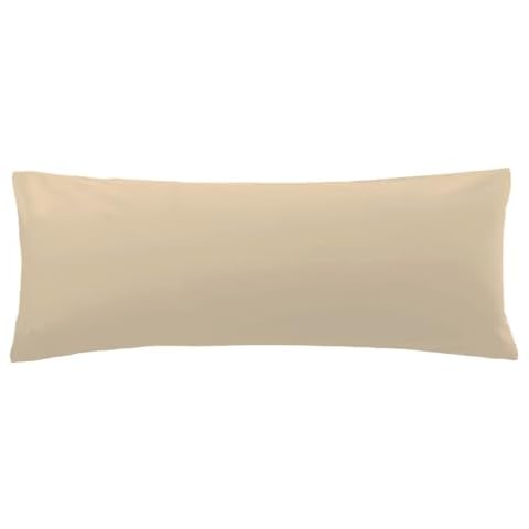 iMaylex 1800 Series Super Soft Brushed Microfiber Fabric Zipper Body Pillowcase, Luxury Cozy and Lightweight, Khaki, Body, 20x54 Inches Cover