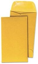 Universal Kraft Coin Envelope, 3, Round Flap, Gummed Closure, 2.5 x 4.25, Light Brown Kraft, 500/Box